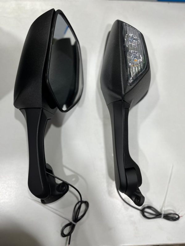 KAWASAKI NINJA Rear View Side Mirrors with LED Turn Signal Light - Image 3