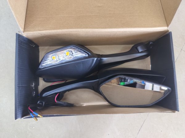 KAWASAKI NINJA Rear View Side Mirrors with LED Turn Signal Light - Image 4
