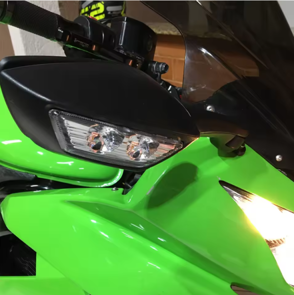 KAWASAKI NINJA Rear View Side Mirrors with LED Turn Signal Light