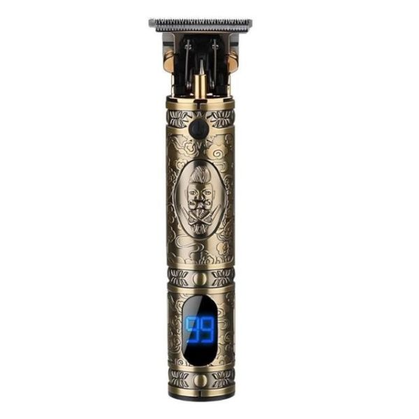 LA' FORTE Heavy Duty Rechargeable Hair Trimmer Clipper (Golden with Display)