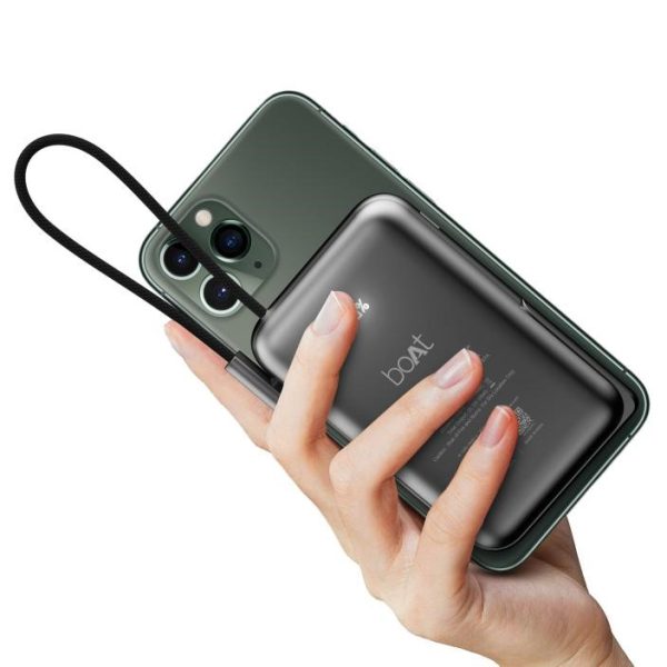 boAt EnergyShroom PB330 MagnaCharge 10,000mAh Magnetic Wireless Power Bank – Fast, Efficient, and Convenient Charging